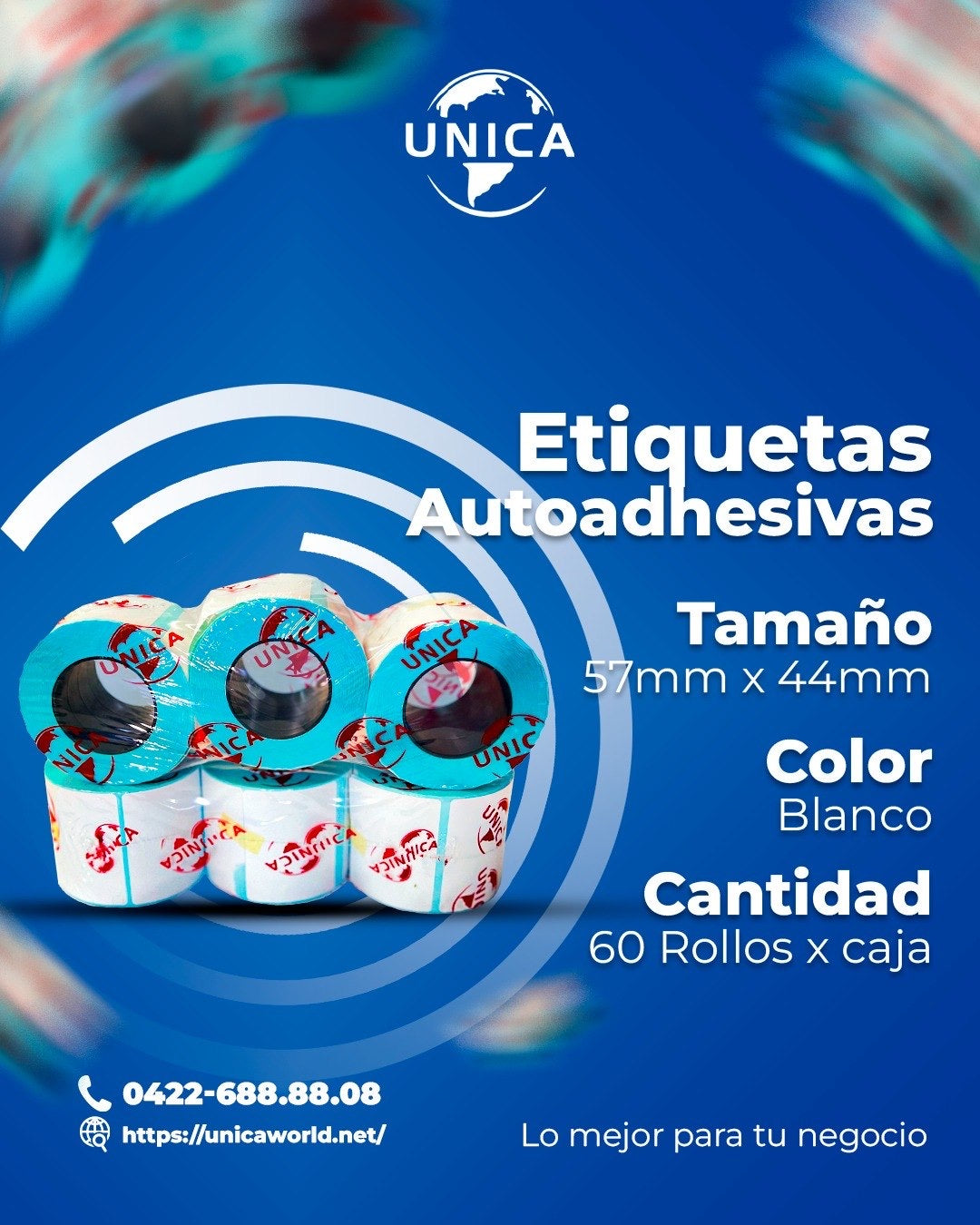 Rollo etiquetas termico unica
