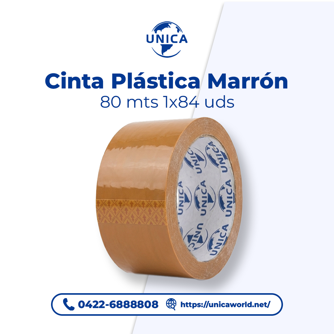 Cinta plástica marrón