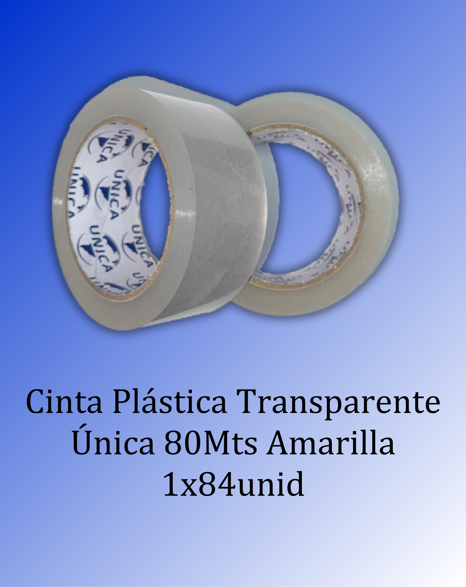 Cinta adhesiva transparente amarilla