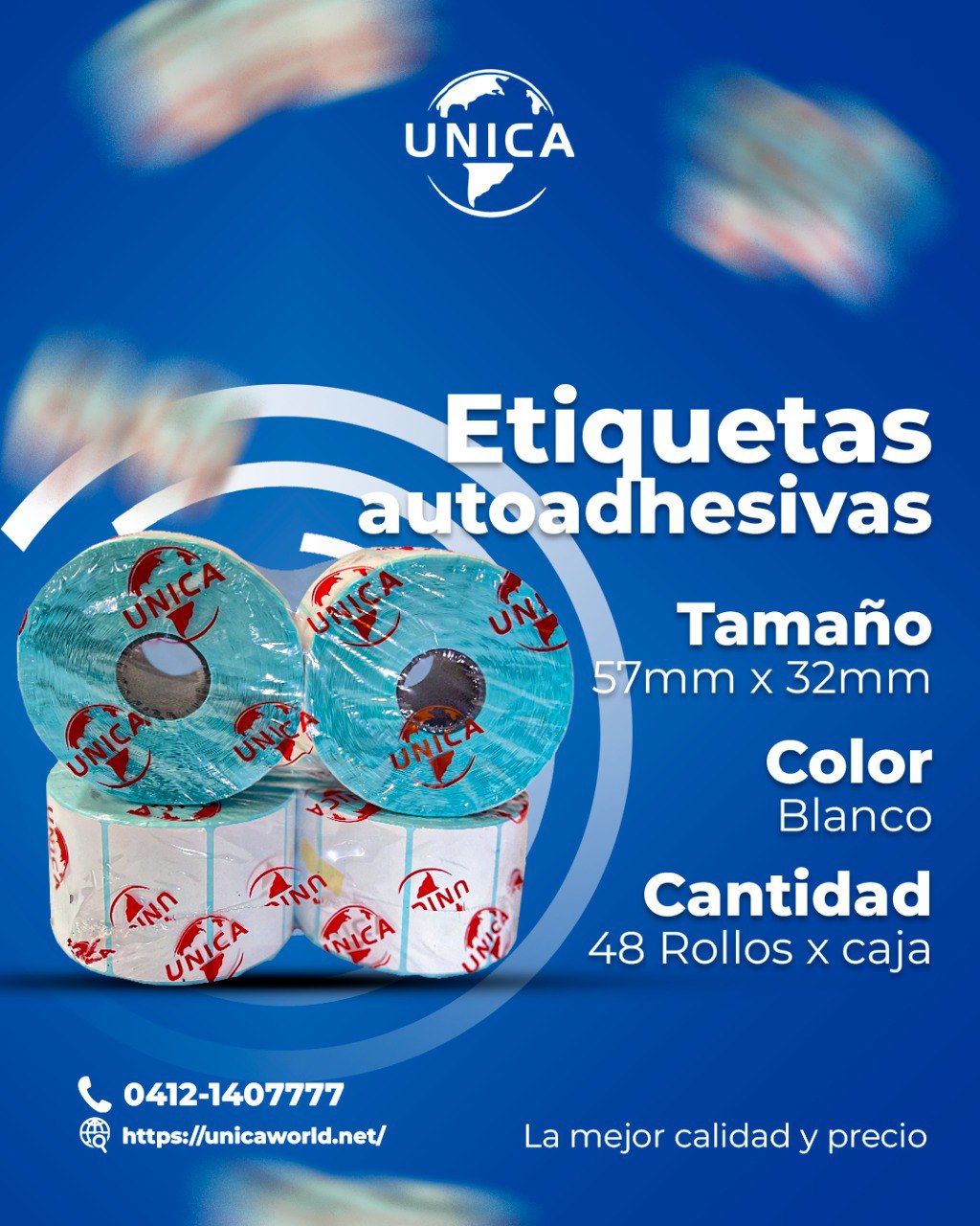 Rollo etiqueta autoadhesiva